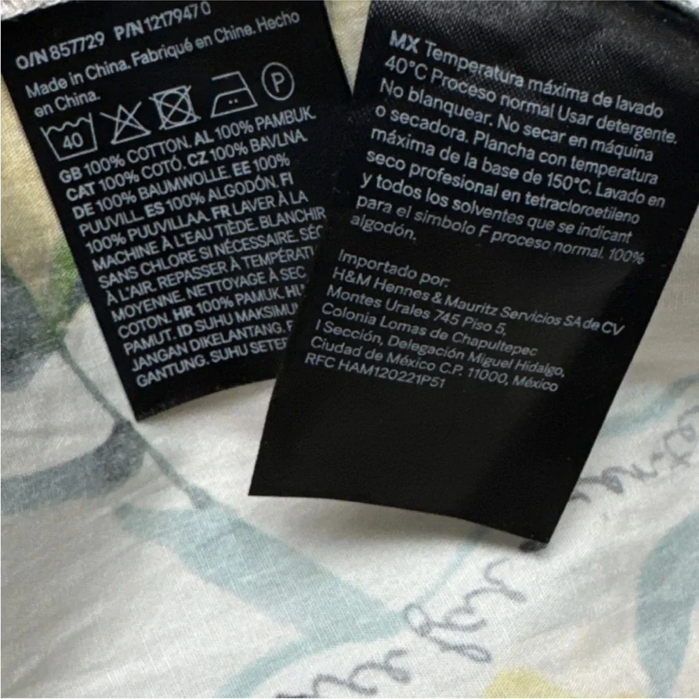 H&M Lemon Print Smocked Sundress White Yellow Sleeveless S Bonus earrings NWT - Picture 16 of 16